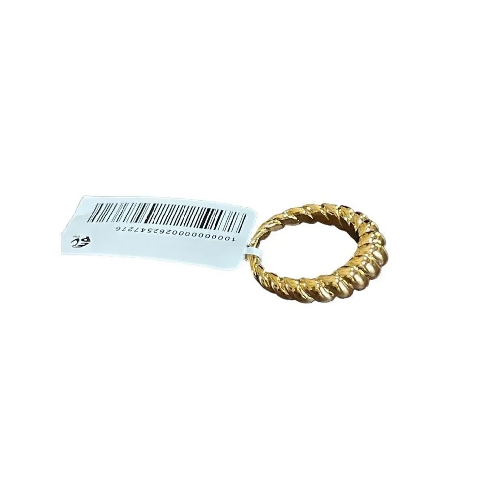 NWT gold tone twisted ring size 7.5